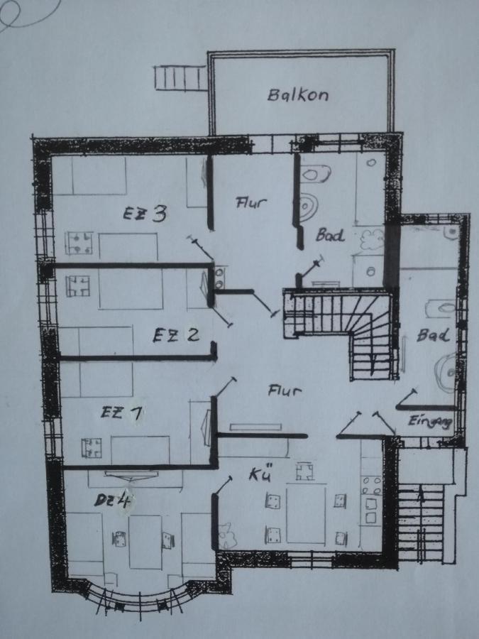 Hotel Auestrasse 94A Glauchau Esterno foto